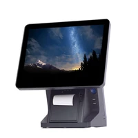 easy use pos all in one in lcd led vfd cash register machine 15 touch screen pos system for dining car