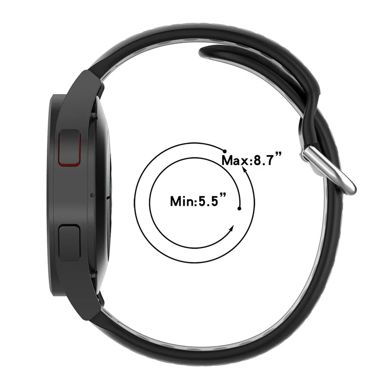 1 Pc For Samsung Galaxy Watch 4 Classic Replacement Strap Curved End Silicone Band Watch4 Wristbands 20mm | Электроника
