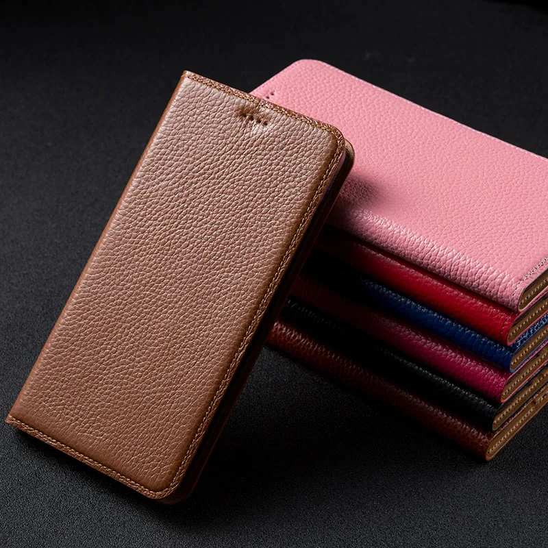 

Case for TP-Link Neffos C9 C9A X9 N1 Y5 Y5L Y6 C7 C5A Litchi Genuine Leather Flip Stand Leather Cover for X1 Lite Phone case