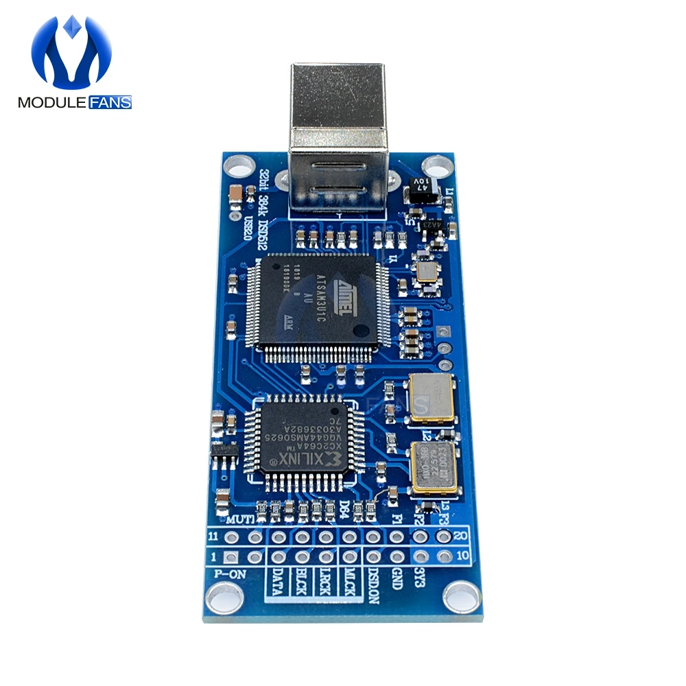ATSAM3U1C XC2C64A DU1 USB цифровой интерфейс IIS Интерфейс ЦАП Декодер доска Поддержка DSD512 32bit