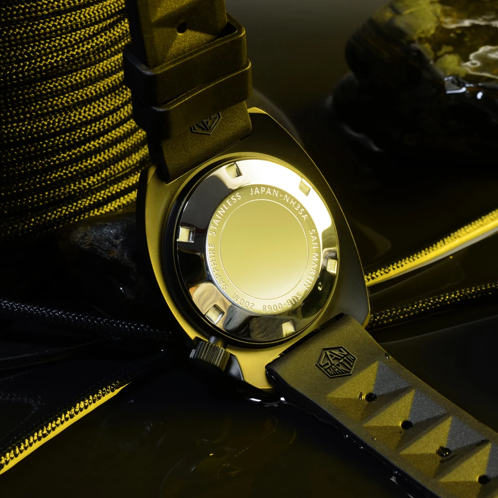 San Martin Men Diver Colorful Super Luminous NH35 Automatic Mechanical Black Warrior 6105 Turtle 20Bar SapphireCrystal Watches | Наручные