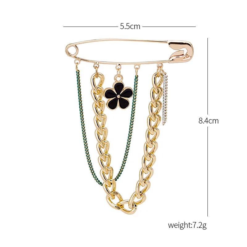 Металлическая цепочка серия булавка металлическая брошь монета дьявола любовь