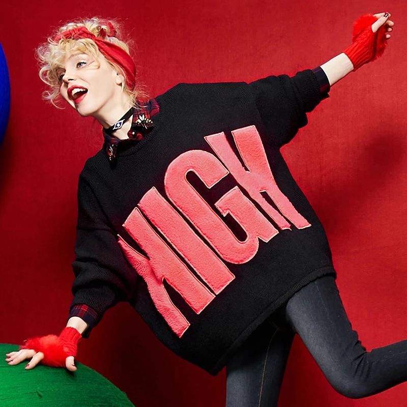 HDY Haoduoyi новый осенний женский джемпер с длинным рукавом и круглым вырезом вязаный