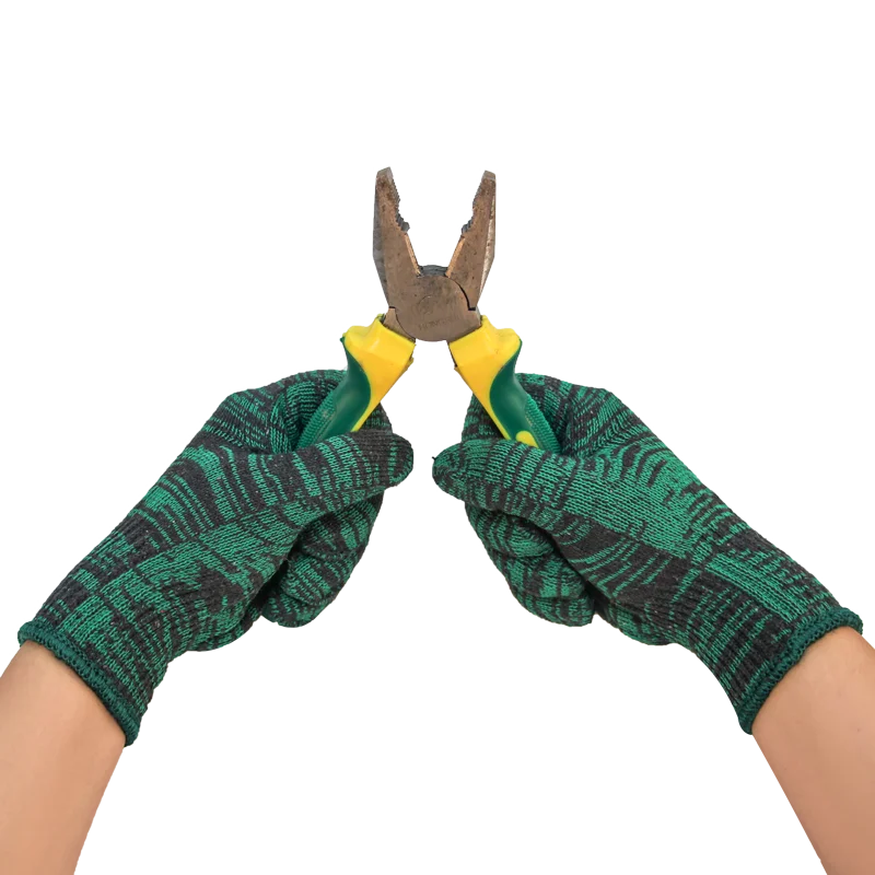 Фабричные дешевые оригинальные вязаные строительные перчатки из натурального