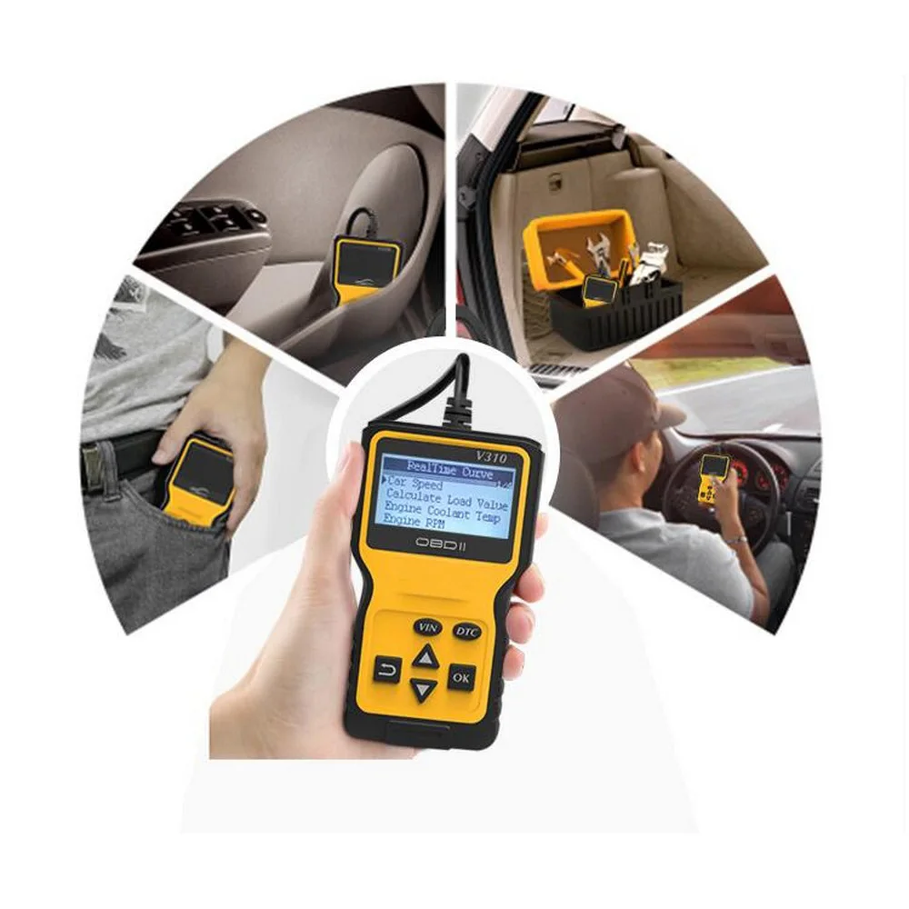 

Car Fault Detector Diagnostic Tools Screen Display OBD Reader Read Error Diagnostic Codes Vehicle Fault Detector