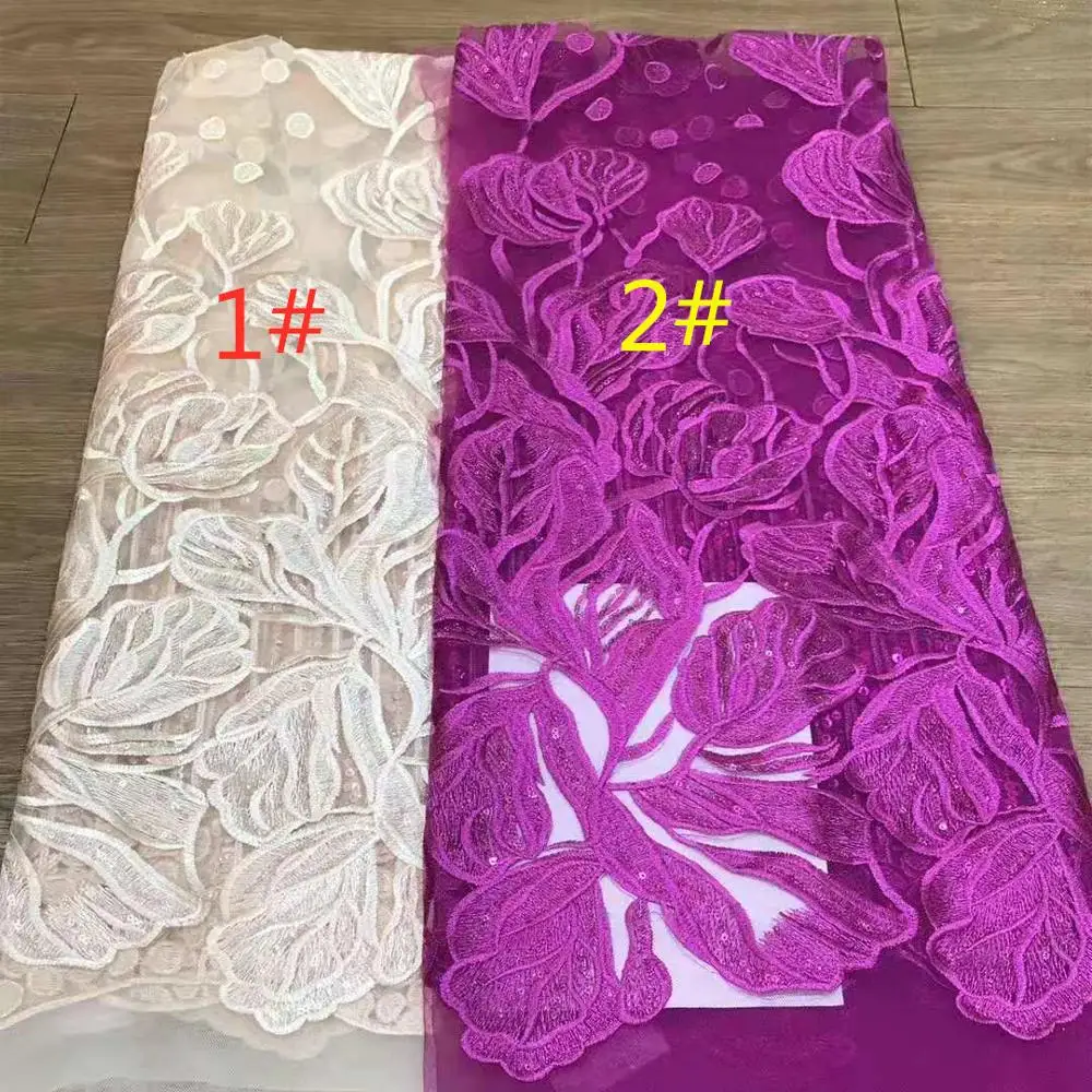 Высококачественное французское Сетчатое кружево с вышивкой из нескольких