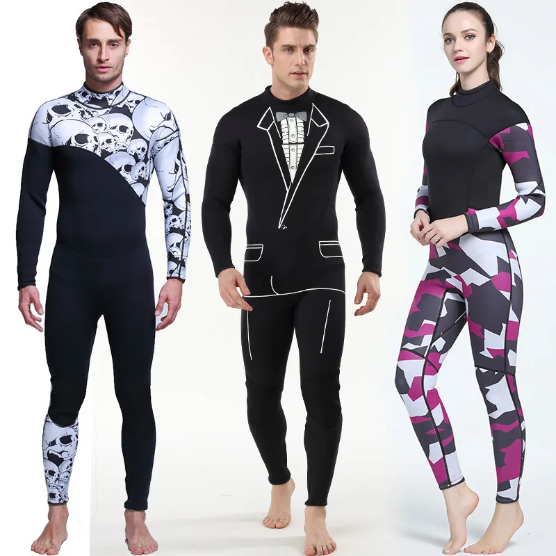 3mm Diving Wetsuit Water Sports Men Women Spearfishing Swimming Wetsuits Full Body Long Sleeves Neoprene Under Water Wetsuits