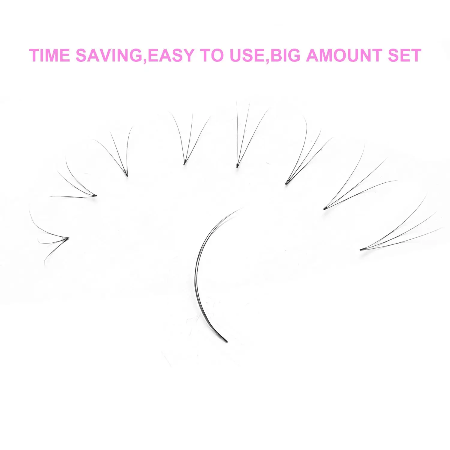 

480 Fans 007 Mixed Lengths Premade Volume loose Fans D Curl Handmade Fan eyelash extensions Russian promade fans 3D 5D 10D