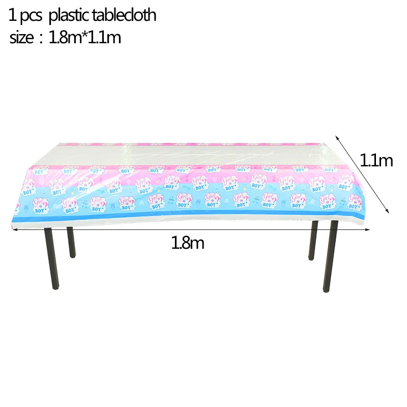tablecloth Пол Reveal девочка или мальчик латексный шар детский душ одноразовые посуда День Рождения украшения детские товары - Цвет: tablecloth