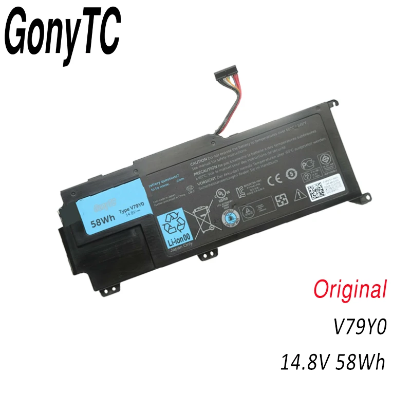 Оригинальный аккумулятор GONYTC V79Y0 14 8 в 58 Втч V79YO YMYF6 0YMYF6 для ноутбука Dell XPS L412x L412z 14z