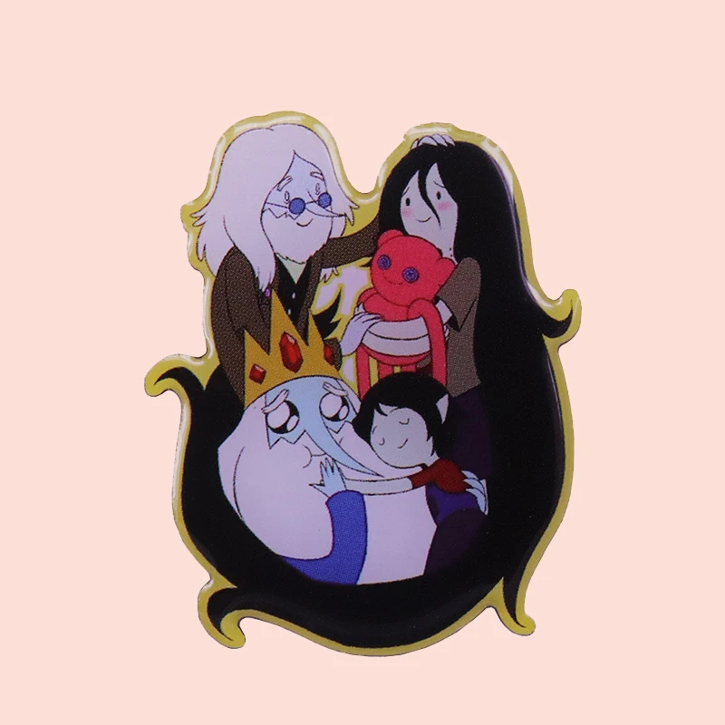 

ZF1816 Happy Time Cartoon Icons Style Metal Enamel Badge Buttons Brooch Anime Lovers Denim Shirt Lapel Pins For Friends Kids