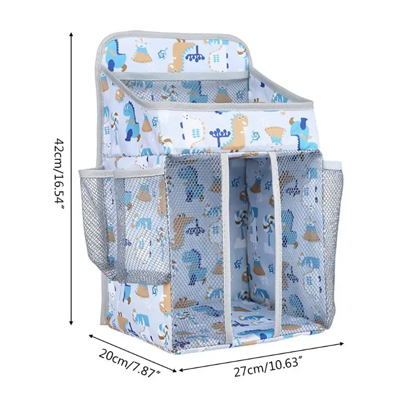 

Portable Crib Organizer Baby Bed Hanging Bags Infant Essential Diaper Storage