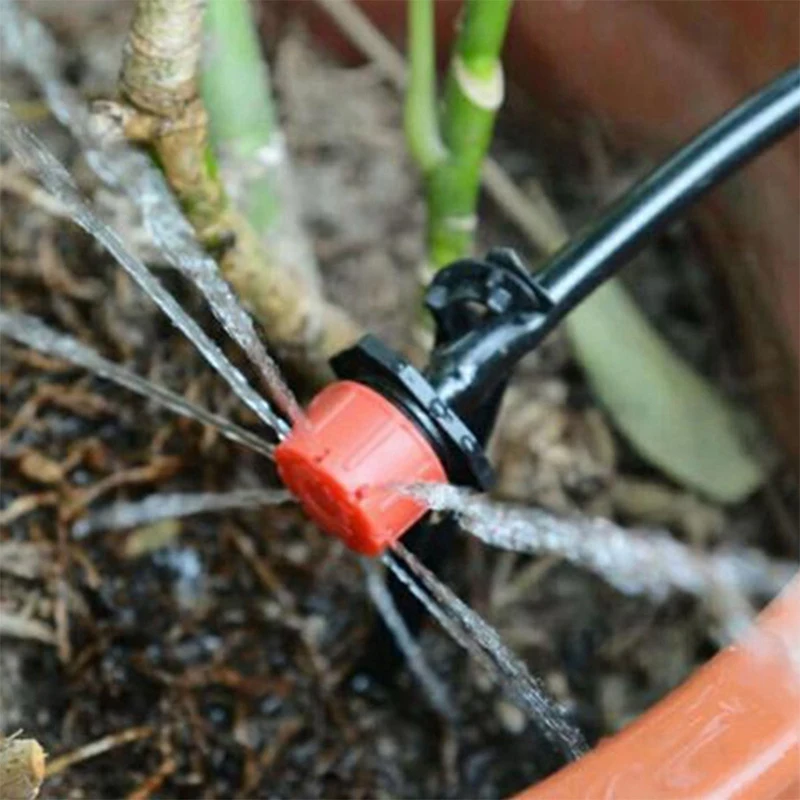 

95PCS for Outdoor Misting Cooling System 8 Holes Drip Irrigation System Kit Tubing Hose 50M