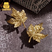 classical brass leaves pulls furniture handles wardrobe pulls handles for cabinets and drawers kitchen cabinet storage decorate