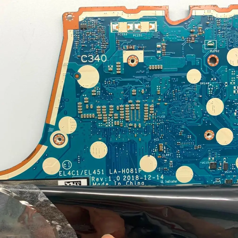 

Laptop motherboard For Lenovo FLEX 14 S540-14IWL Yoga C340-14IWLEL4C1 EL451 LA-H081P 5B20S42114 With i7-8565U 4GB RAM 100% Test