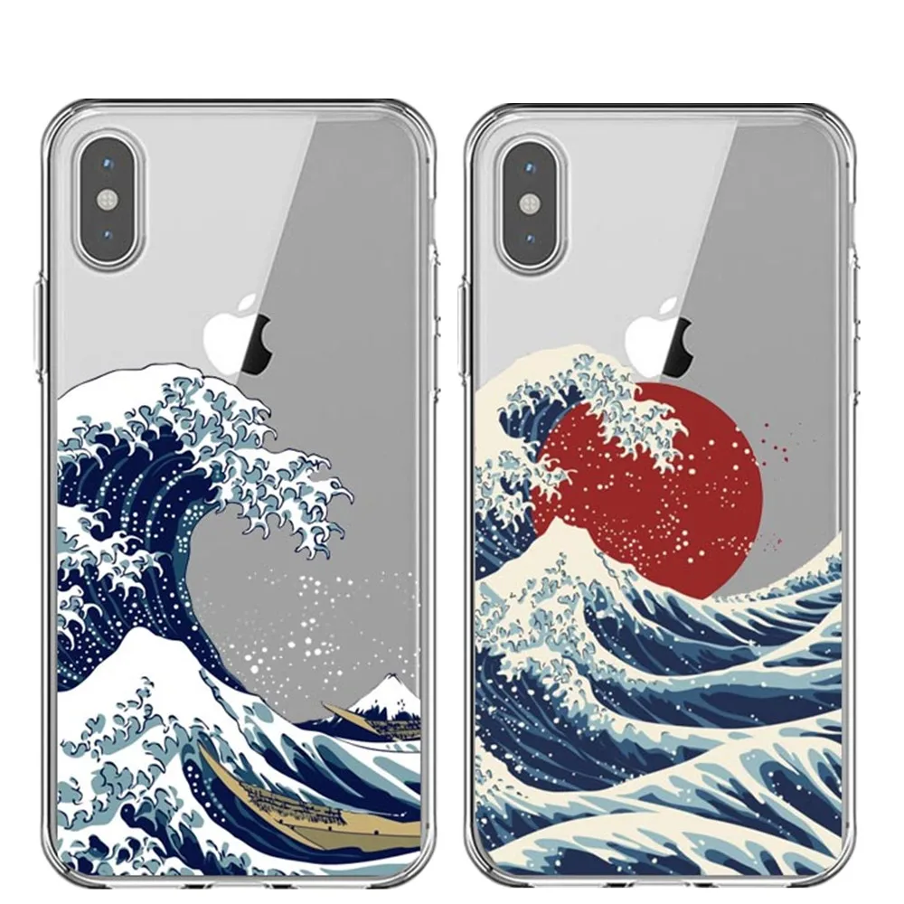 Большая волна от Kanagawa чехол для телефона iphone 6 6S 7 8 plus X XS MAX XR 5 5S SE японская морская