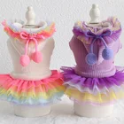 Осенне-зимняя одежда для собак, теплый хлопковый наполнитель белого и фиолетового цвета