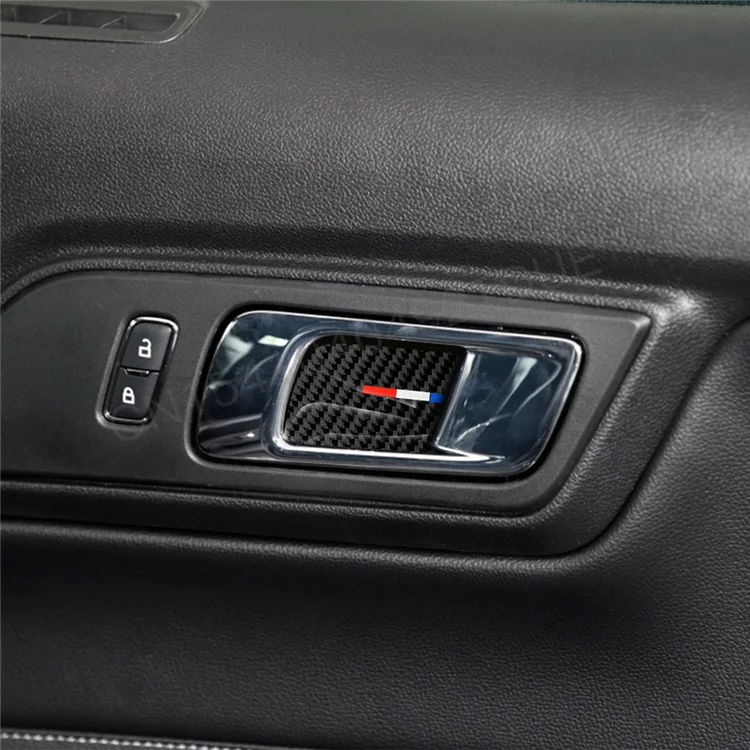 Подходит для Ford Mustang Модифицированная Автомобильная дверная чаша из углеродного