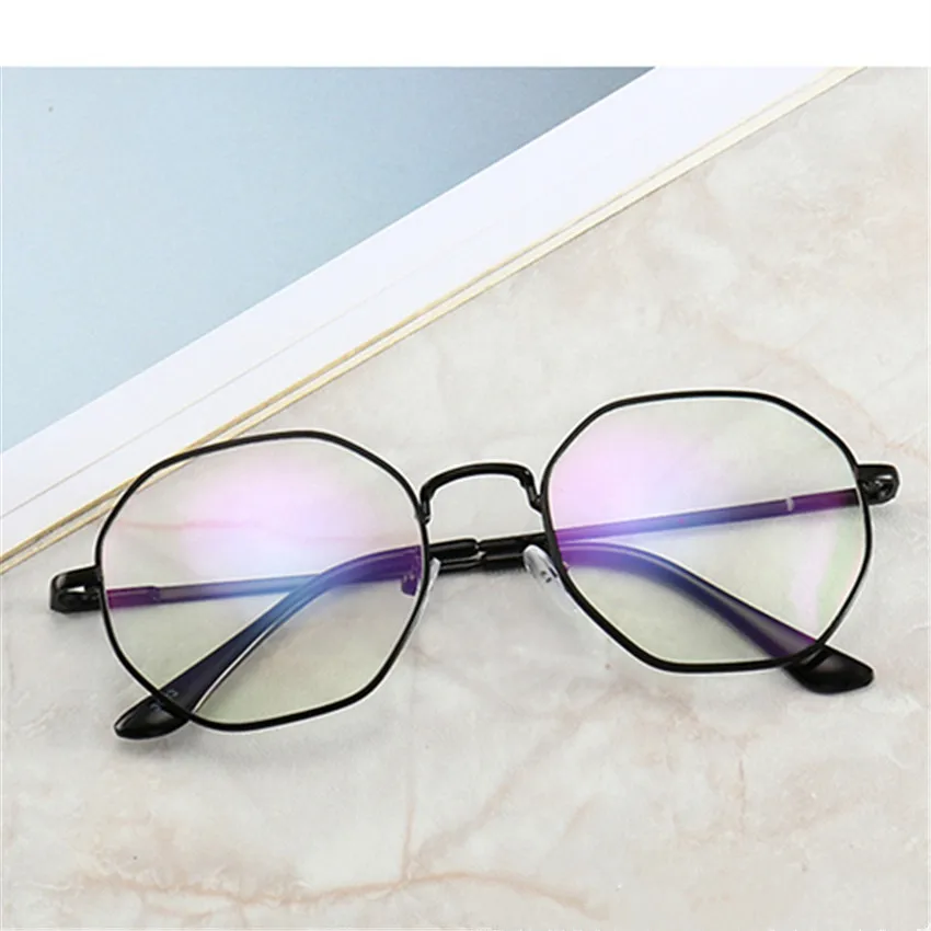 

Vintage Anti Blue light Glasses Frame Round Lens Myopia Optical Mirror Simple Metal Women Men Transparent Eyewear Frames