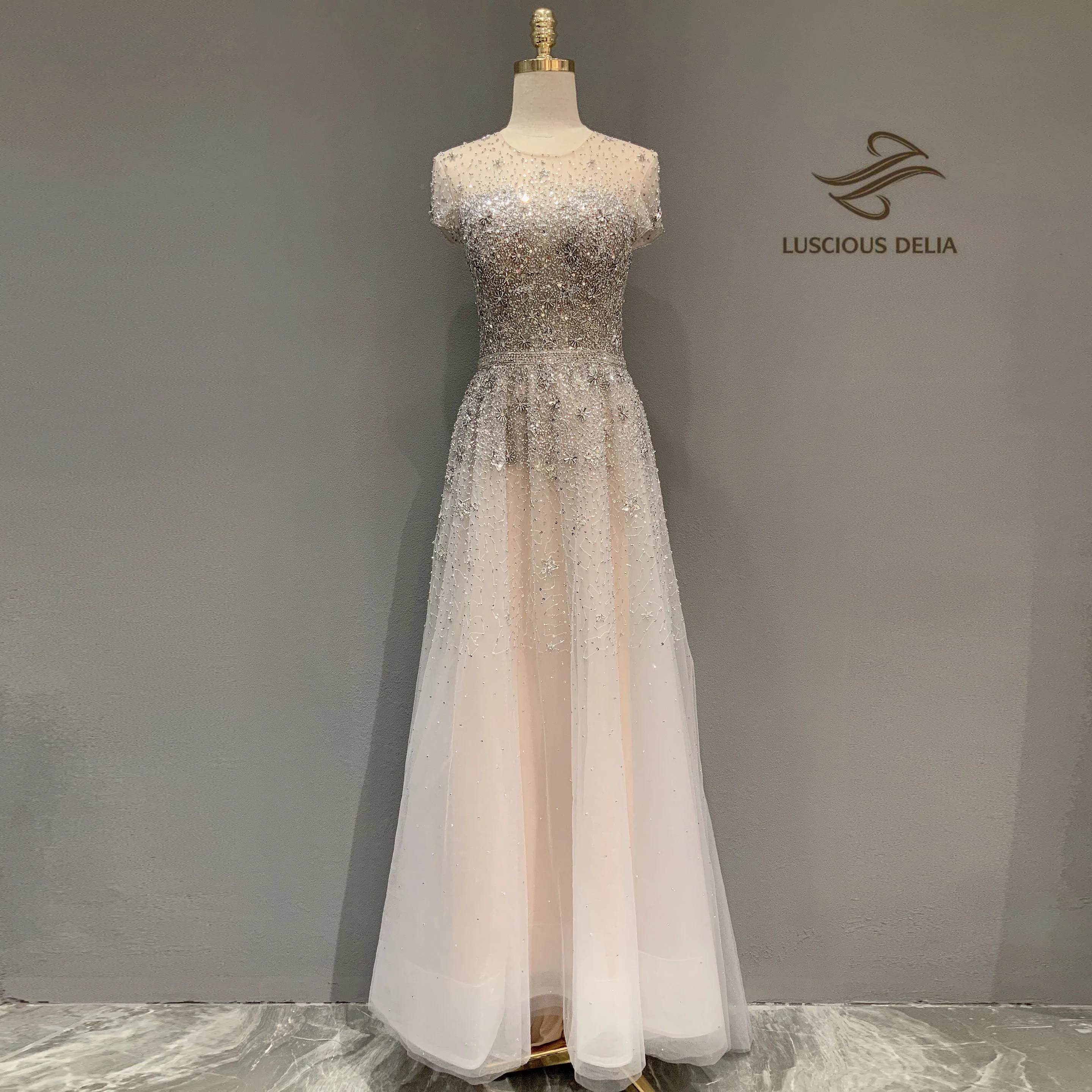 

Роскошное вечернее платье-русалка, с бисером, без рукавов, роскошное, 2020