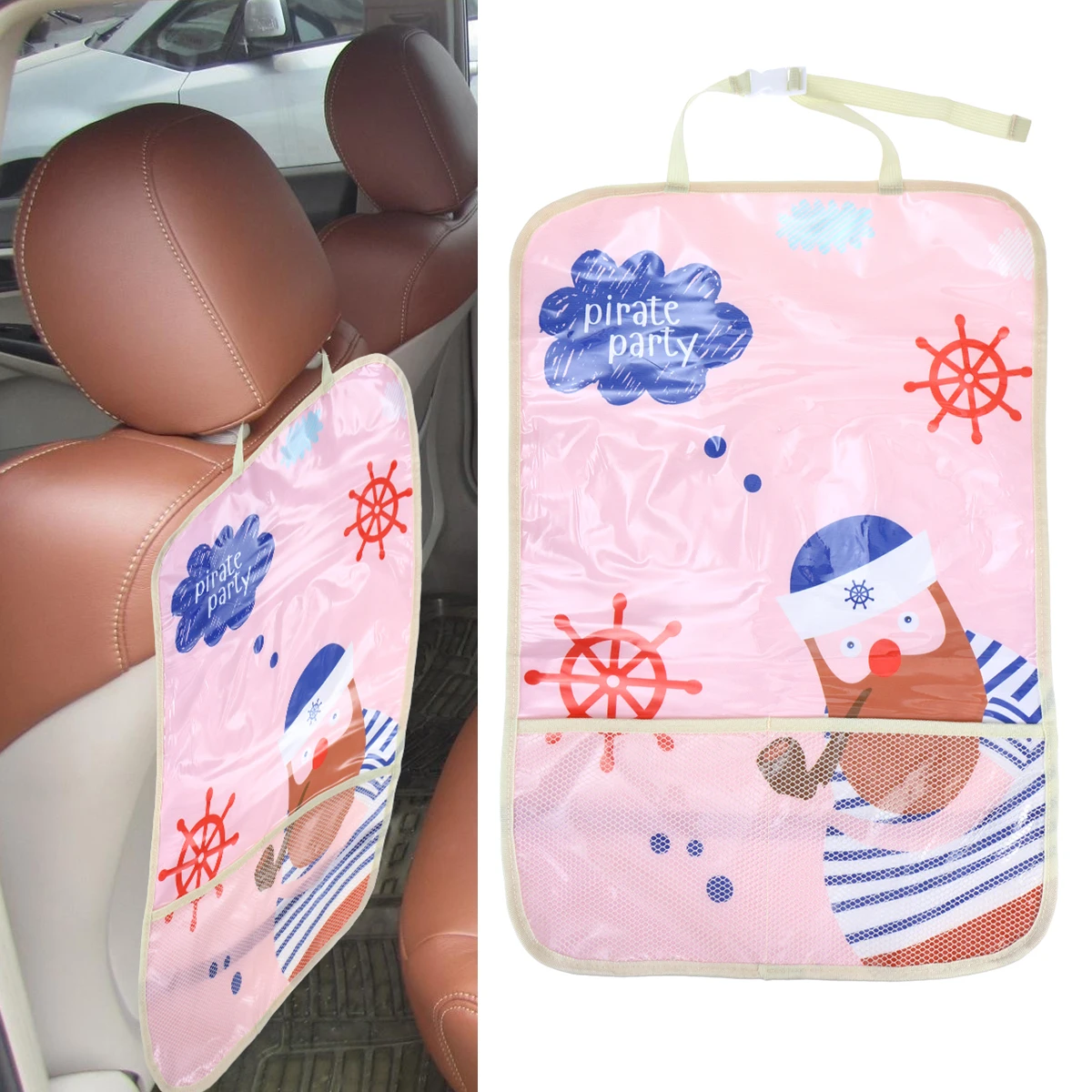 Защитные чехлы для задних сидений автомобиля с рисунком водонепроницаемые