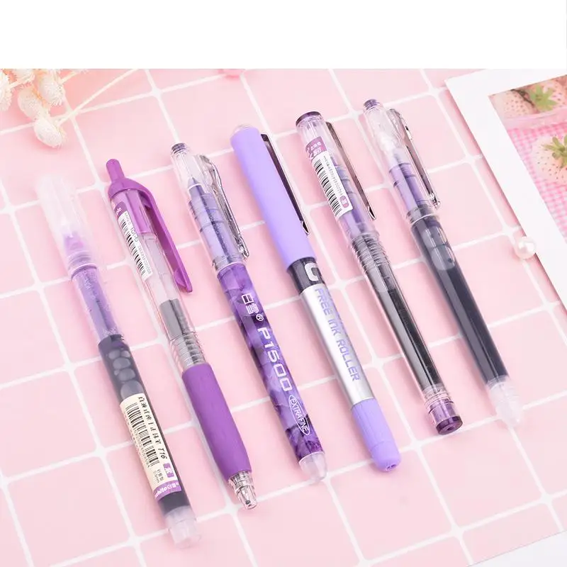 

6-7pcs/set Liquid Gel Pen Set 0.5mm Pens Gift Lovely Stationery School Office Supplies By Kevin&sasa Crafts