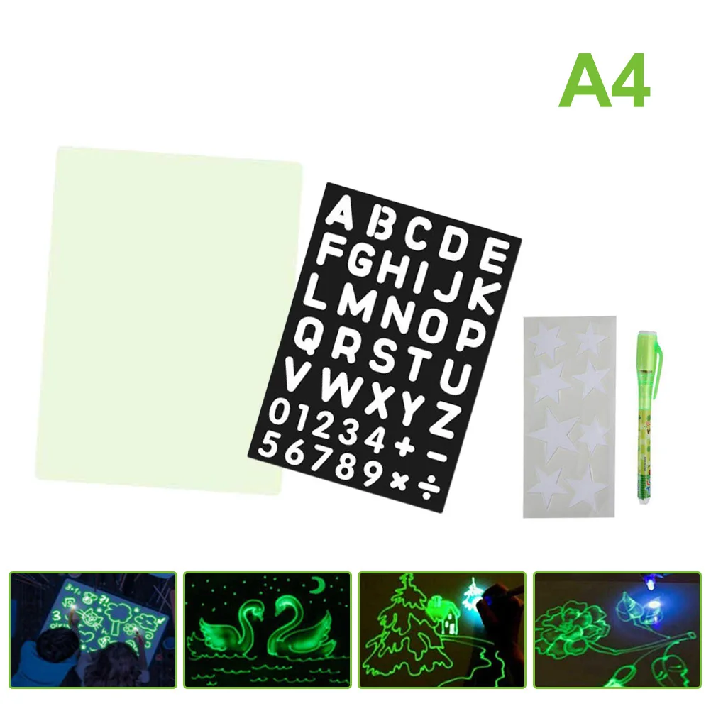 Детская светящаяся граффити доска для рисования темная живопись Эскиз