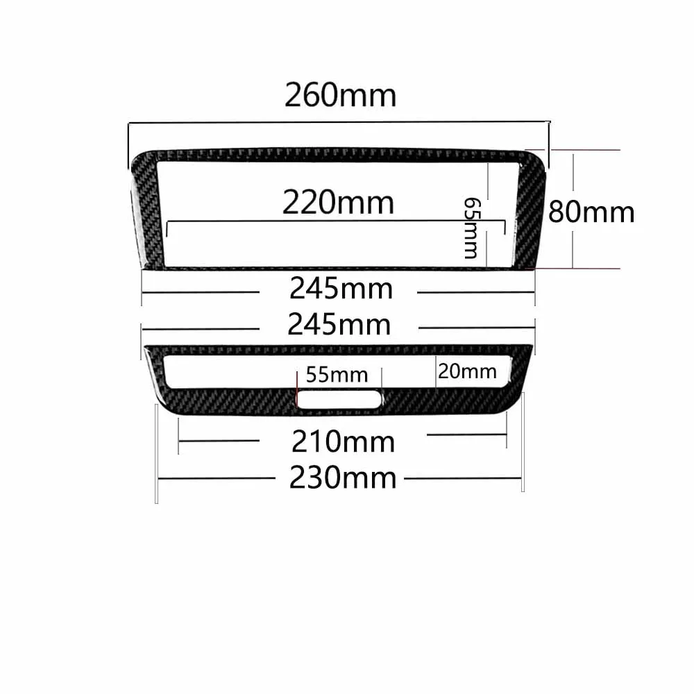 

2Pcs Carbon Fiber Interior CD Panel Trim Cover For Mercedes Benz GLA CLA A Class