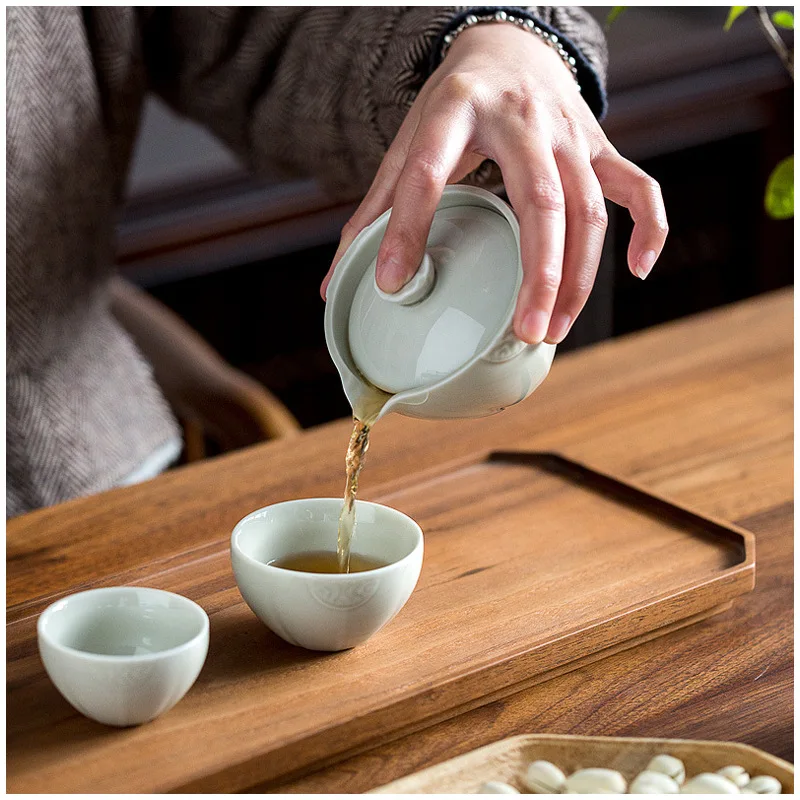 Японская керамическая чайная чашка для путешествий включает в себя 1 горшок 2