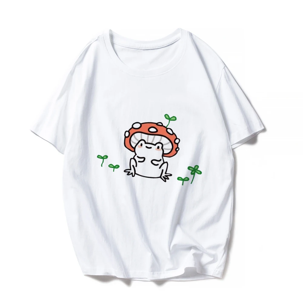 

Oversize T Shirt Hipster Mushroom Sweet Girl Next Door Fashion Style Casual Family Look France Trend 2021 New Arrivals 90S Cute