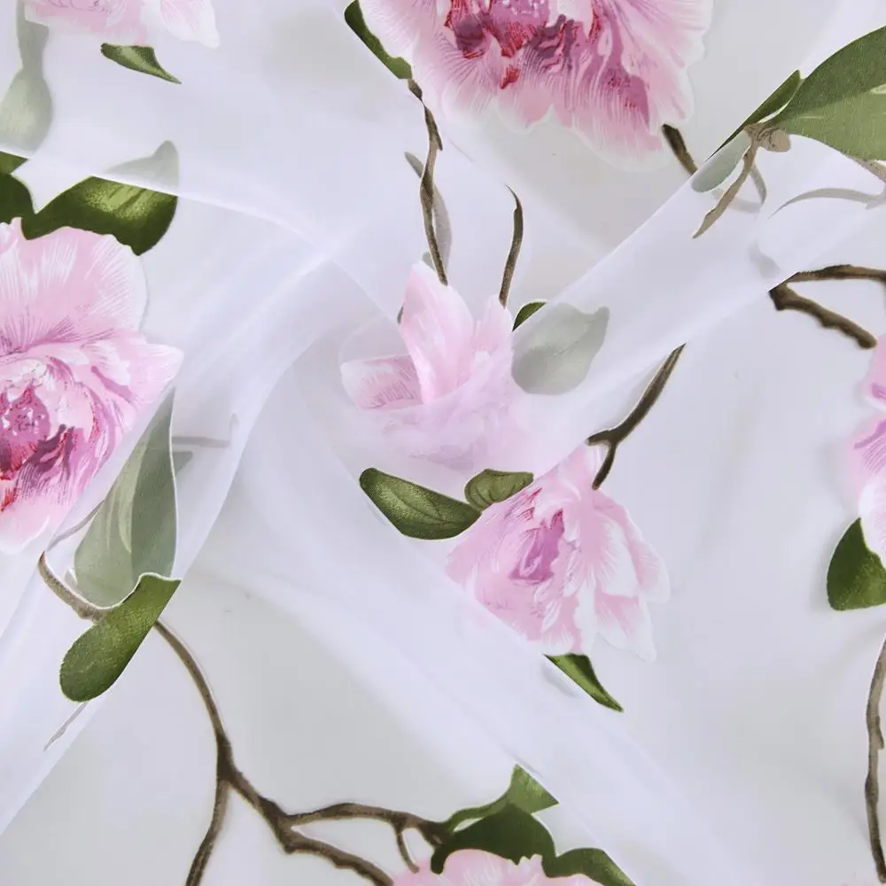 Topfinel Хорошо проданная высококачество современный цветочный тюль для окна Шторы