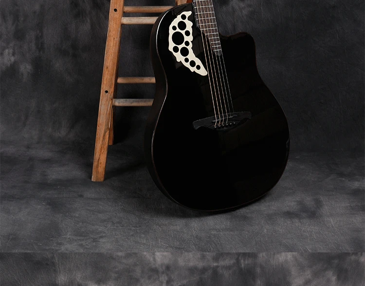 EASTUN round back solid wood ovation electric acoustic guitar with B-band T35 pickup |