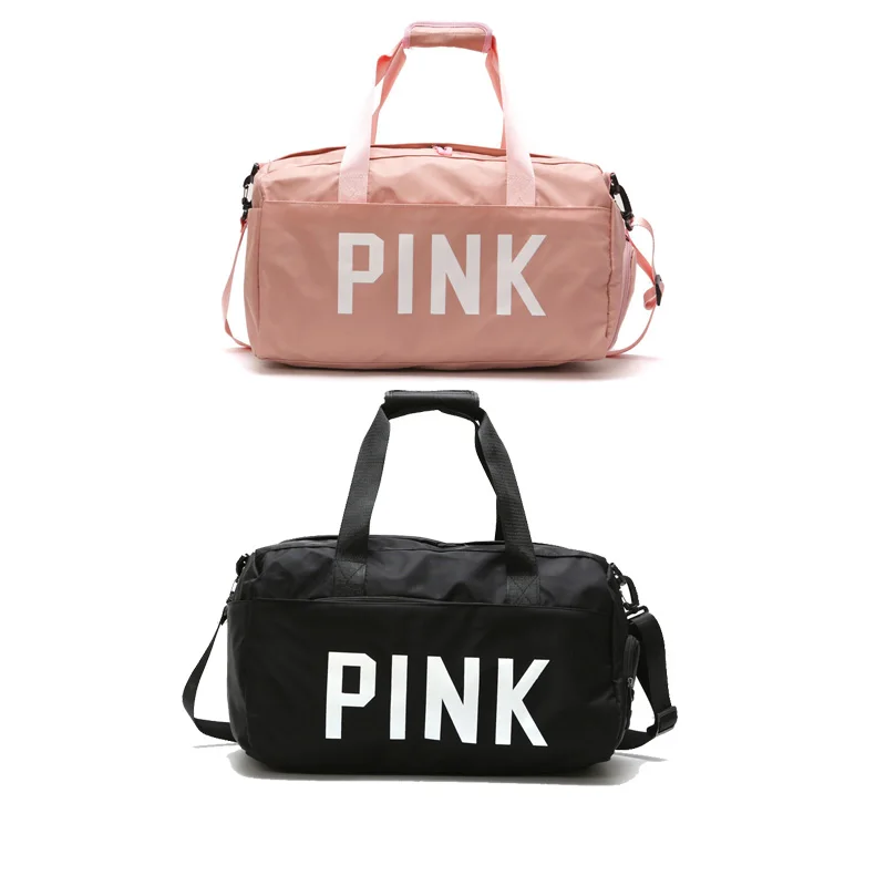 

Women Waterproof Yoga Bag Fitness Training Bag Dry Wet Separation Shoes Bags High Capacity Sports Crossbag Pink Duffel Bag