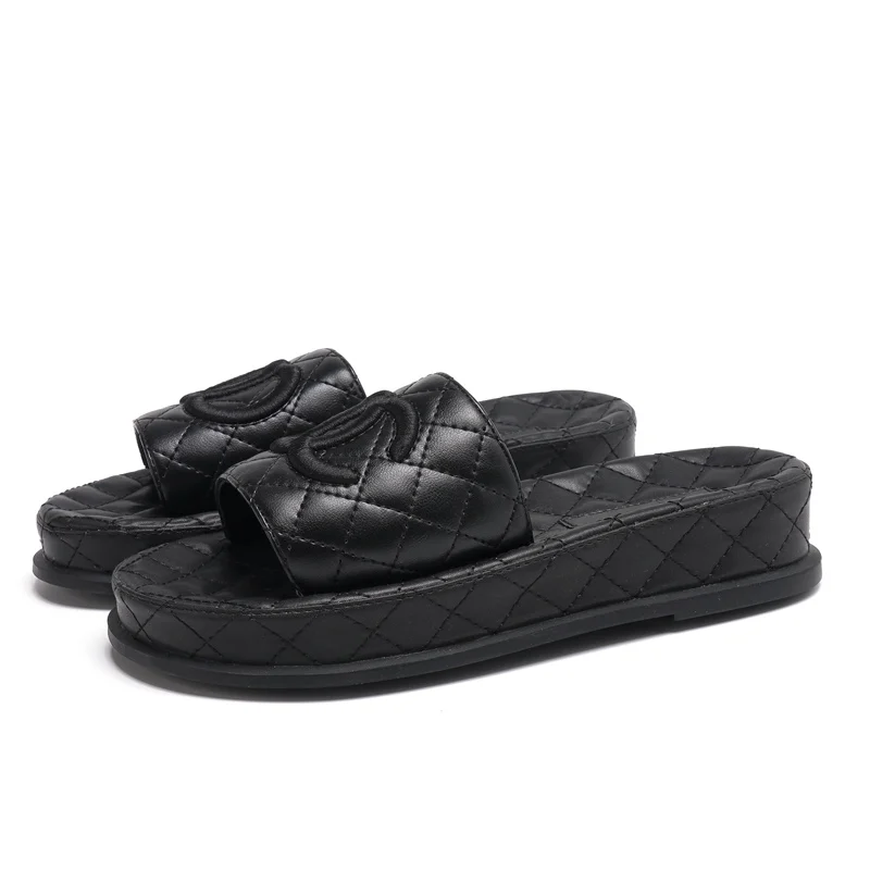 

New Slippers Summer 2021 Fashion Outwear Casual Mix Flat Platform Platform Sandal Flip-flops