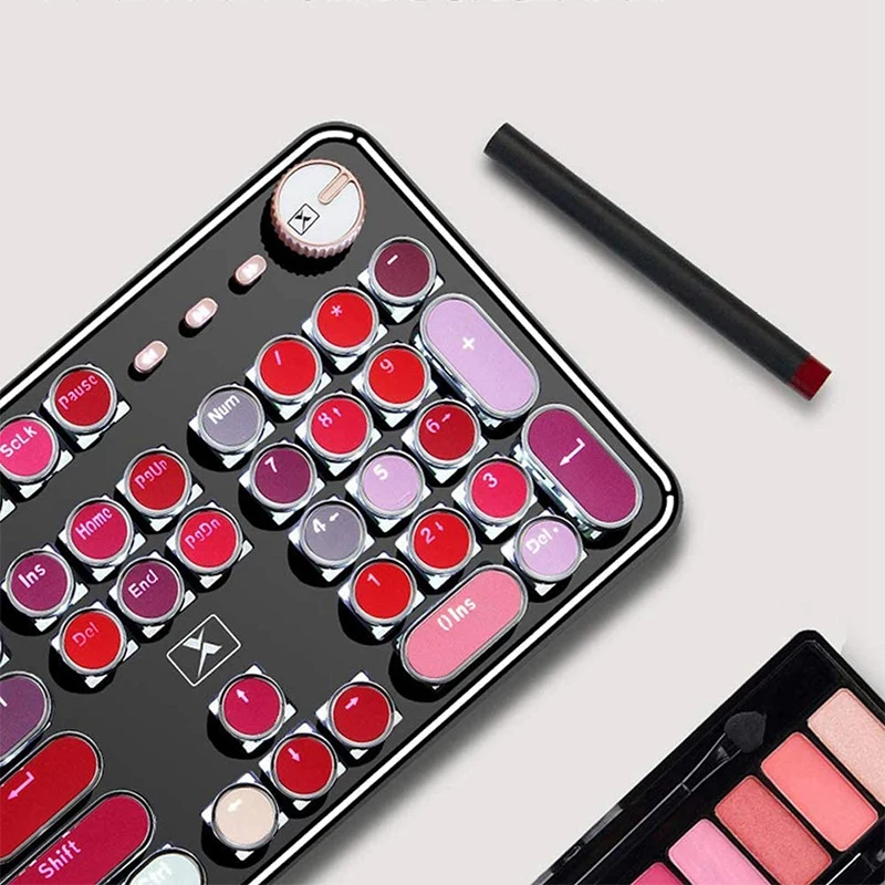 

Mechanical Gaming Keyboard Typewriter Keyboard Waterproof Wired Keyboard Palette 104 Keys Metal Panel Round Keycaps