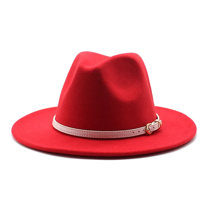 Шляпа фетровая женская с широкими полями шерстяная вечерние шляпа Федора 2021 |