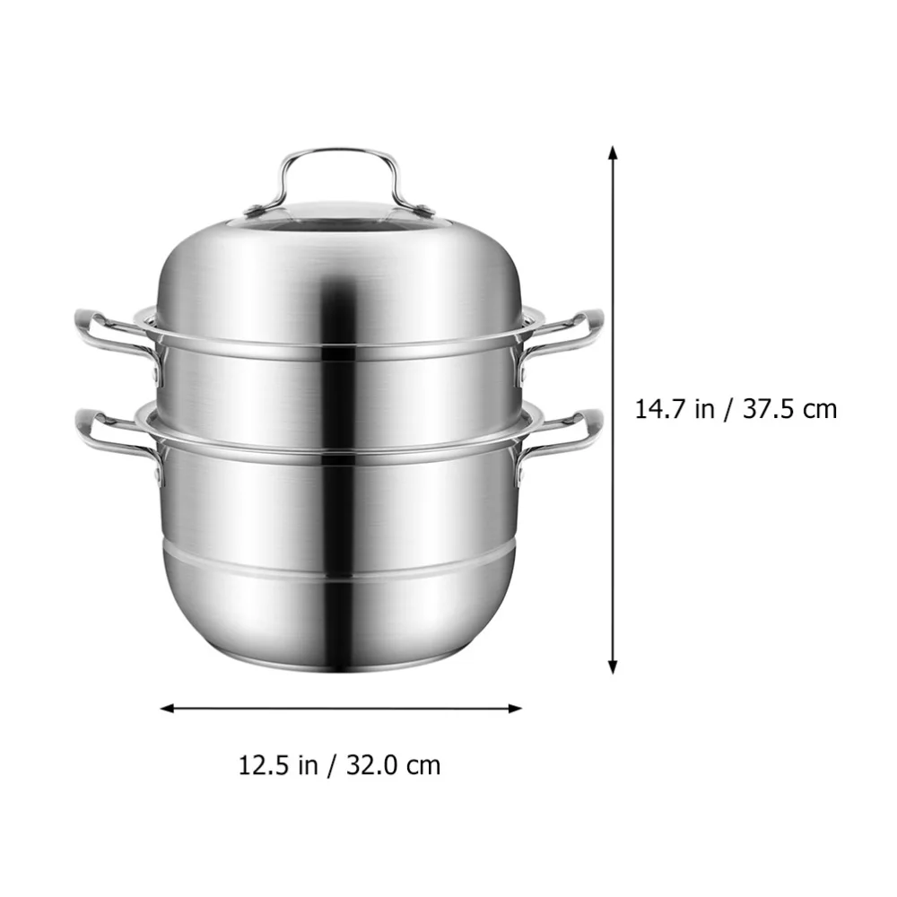 

1 Pc Rust-proof Soup Pot Thickened Cooking Pot Food Pot Steam Pot (Silver)