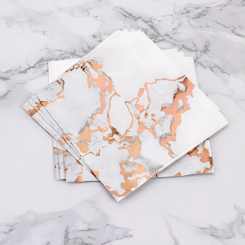 napkin 20pcs Черные розы тема вечерние одноразовые бумажные тарелки салфетки для стаканчиков соломенная мраморная посуда наборы дети День рождения Свадебные украшения - Цвет: napkin 20pcs