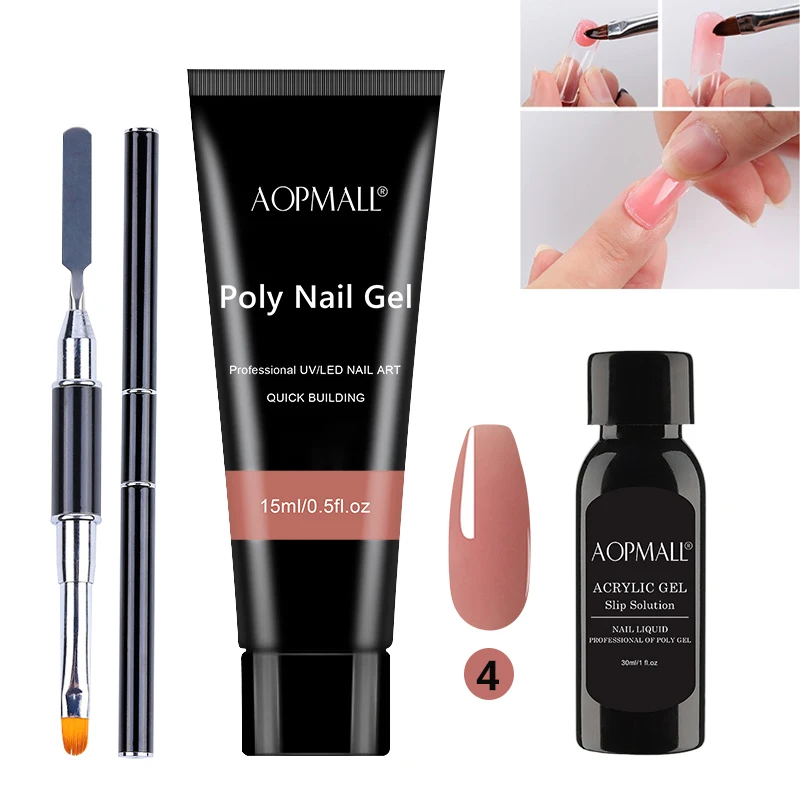 AOPMALL®Набор полигелей для наращивания ногтей 15 мл Гель-лак быстрого УФ