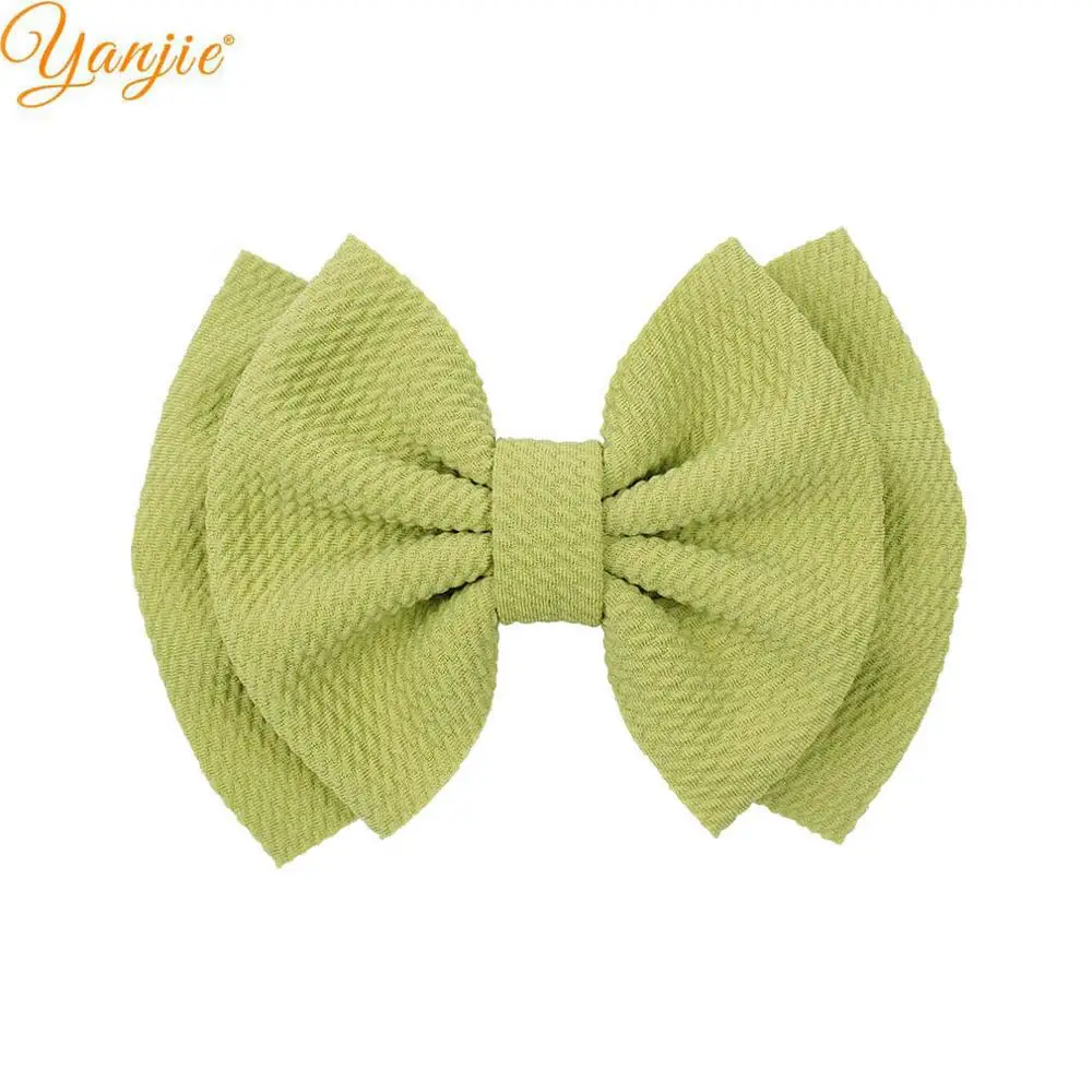 avocado green 10 шт./лот заколка с бантиком 6 ''двухслойные банты Твердые заколки для волос для женщин Новое поступление DIY аксессуары для волос для девочек - Цвет: avocado green