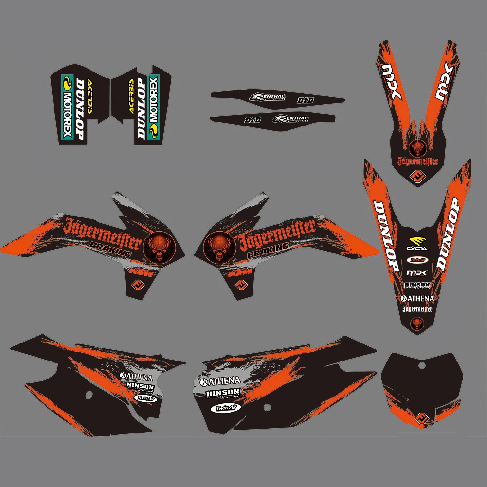 

Full Team Background Decal Sticker Graphic Kit DECO For KTM SX XC SXF XCF 125 200 250 300 350 450 2013 2014 2015