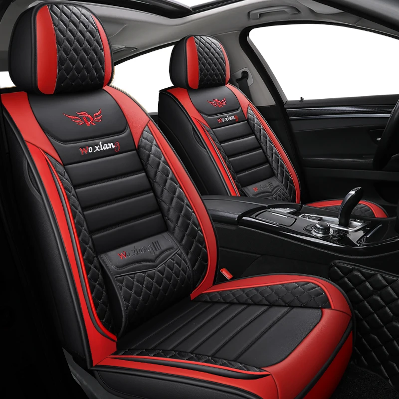 Черный красный кожаный чехол для автомобильного сиденья Dodge Challenger Journey зарядное