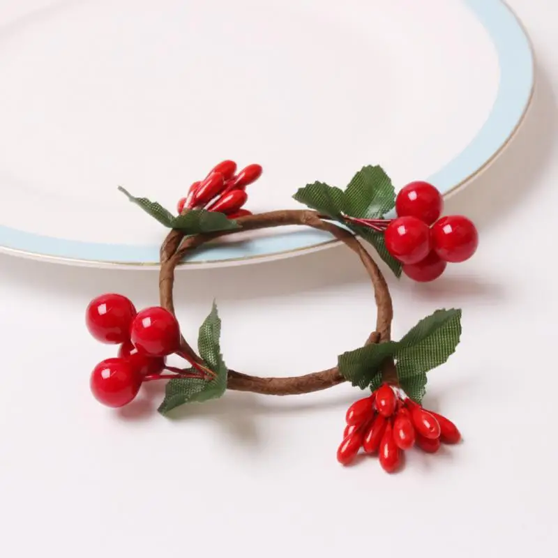 6 шт. кольцо для салфеток с красными фруктами | Дом и сад