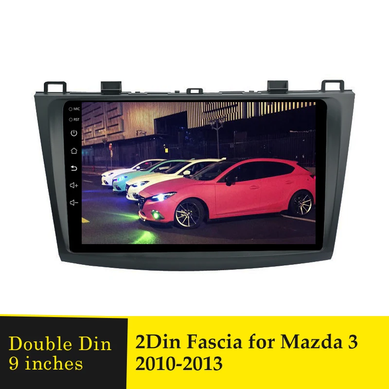 

9 Inches Double Din Car Fascia For MAZDA 3 2009-2012 Stereo Panel Dash Mount Installation GPS DVD Player Bezel Frame Install Kit