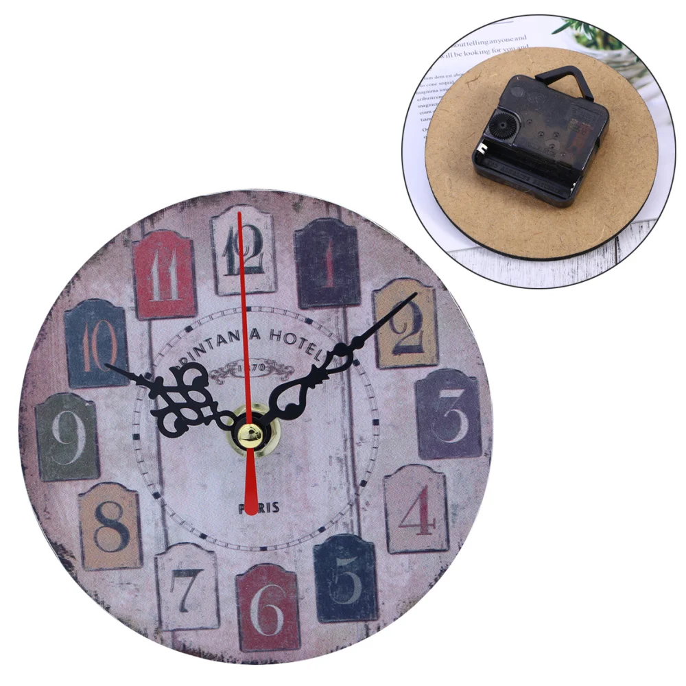 

Decorative Vintage Clock Silent Round Wall Clock Non Ticking for Living Room Kitchen Bathroom Bedroom (820081)