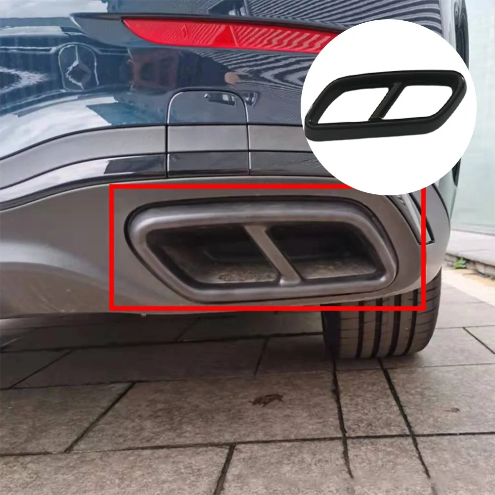 

2PCS Car Products Tail Throat Exhaus Parts Pipe Modification Suitable For Benz New C-class Muffler Systems Durable Equippments