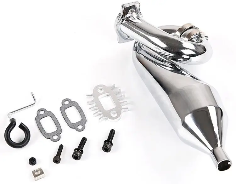 Настроенная выхлопная труба заднего крепления (SS style) для HPI Rovan и КМ Baja багги