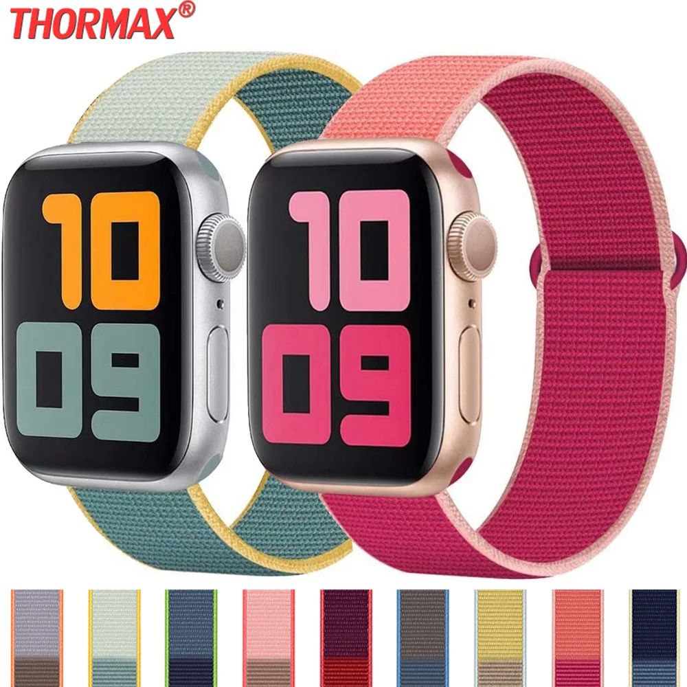 Нейлоновый спортивный ремешок для часов Apple Watch 5 серии 5/4/3 мягкий легкий дышащий