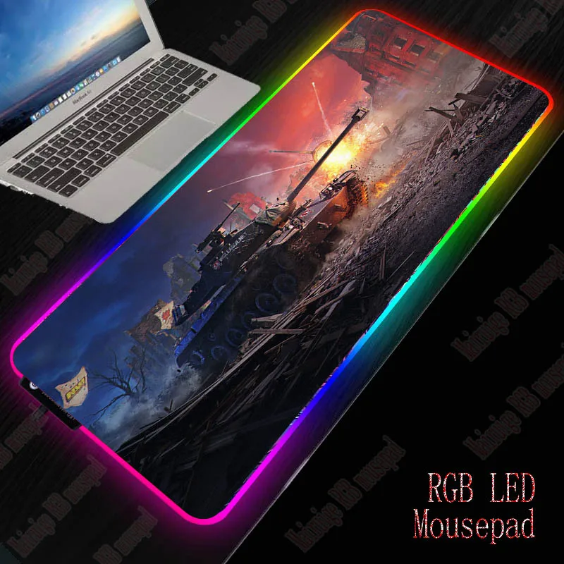 Yuzuoan, большой игровой коврик для игры в Токийский Гуль, светодиодный, RGB, комфортное управление, коврик для мыши, водонепроницаемый, удобный для носки, коврик для освещения, 900X400