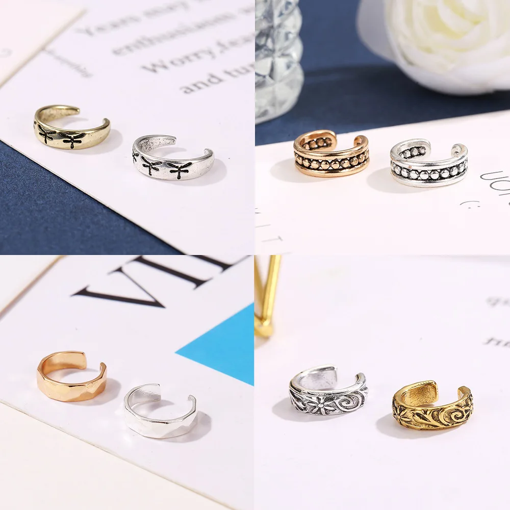 Винтажные серьги-клипсы женские серьги без отверстий золотого и серебряного